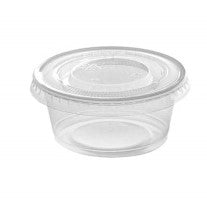 Load image into Gallery viewer, 2oz Clear Sauce Cup + Lid 2500 pcs
