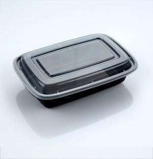 24oz Plastic Food Container with Lid- 150/cs