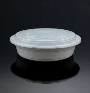 32oz Round Plastic Food Container with Lid- 150/cs